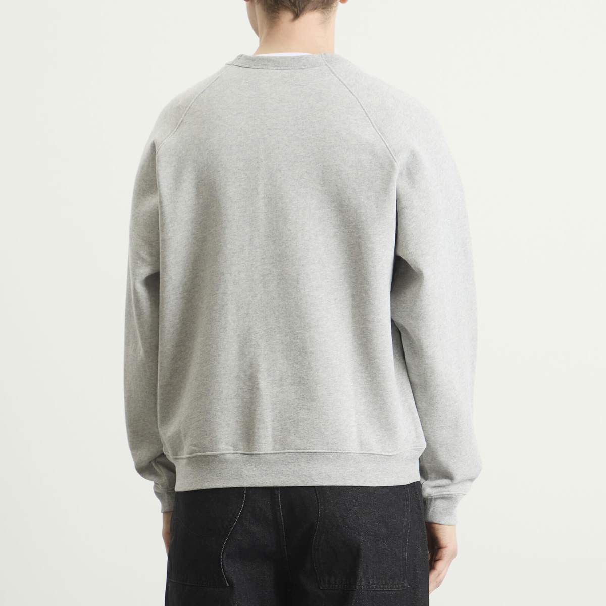 Dime Men's Classic Small Logo Crewneck in Heather Gray
