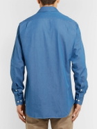 Loro Piana - André Cotton-Chambray Shirt - Blue