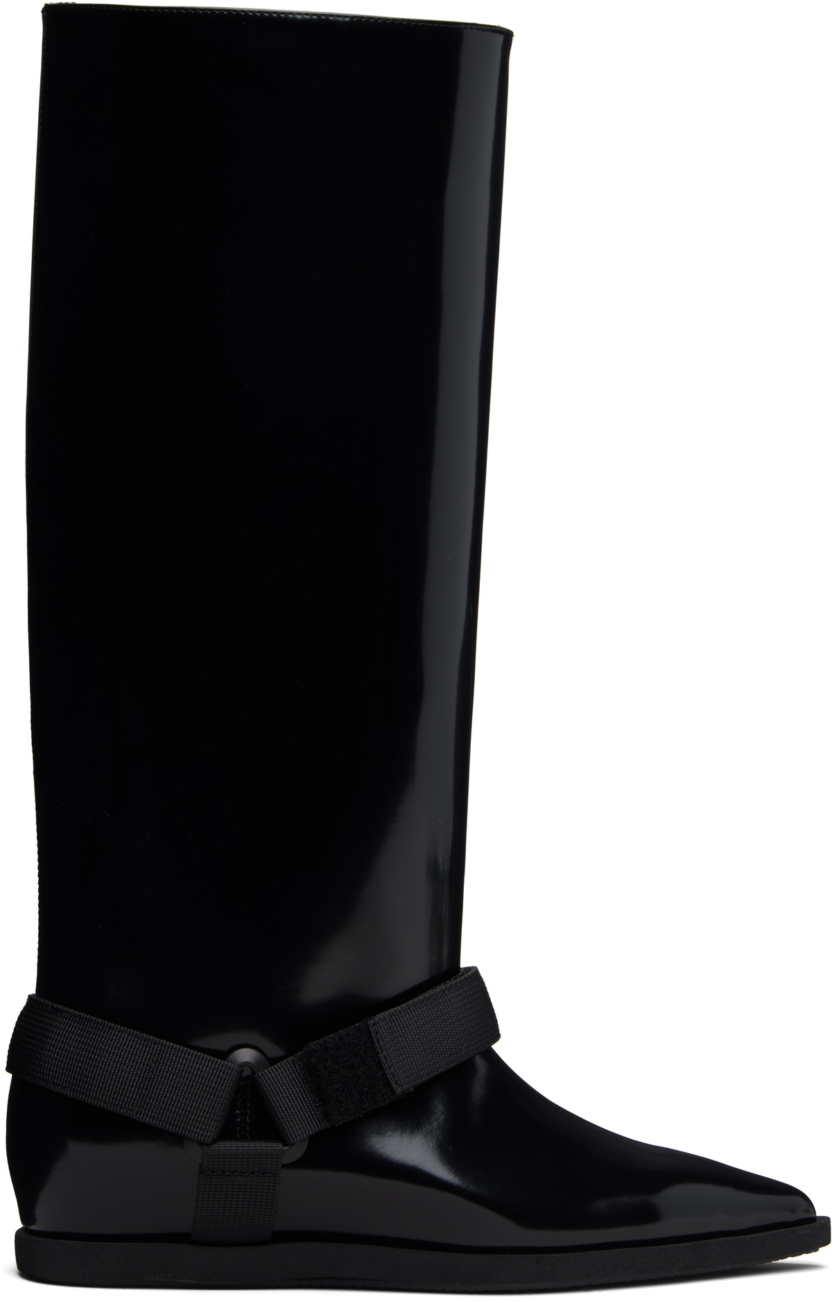 sacai Black Belted Tall Boots