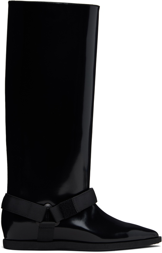 Photo: sacai Black Belted Tall Boots