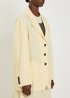 Studio Nicholson Washed Day Woven Blazer Off White