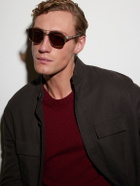 Zegna - Aviator-Style Acetate and Titanium Sunglasses - Brown