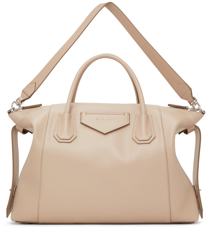 Givenchy Antigona Medium Smooth Leather Bag, Beige