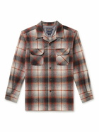 Pendleton - Board Convertible-Collar Checked Virgin Wool Shirt - Gray