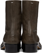 Maison Margiela Brown Tabi Ankle Boots