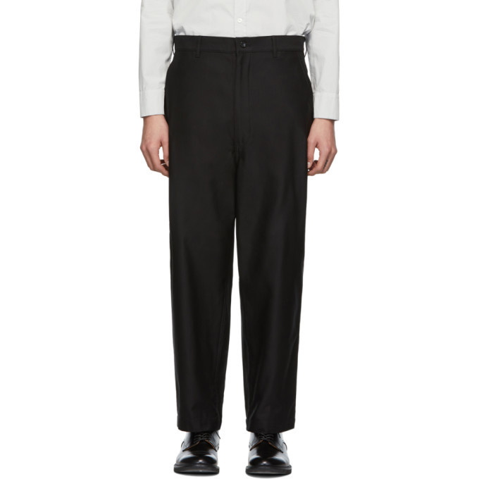 Photo: Comme des Garcons Homme Black Satin Back Trousers