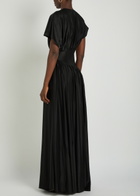 Rabanne Gathered Stretch-jersey Gown Black