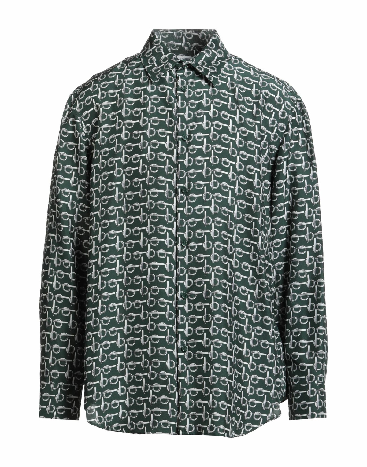 Burberry Mens Shirt Dark in Green