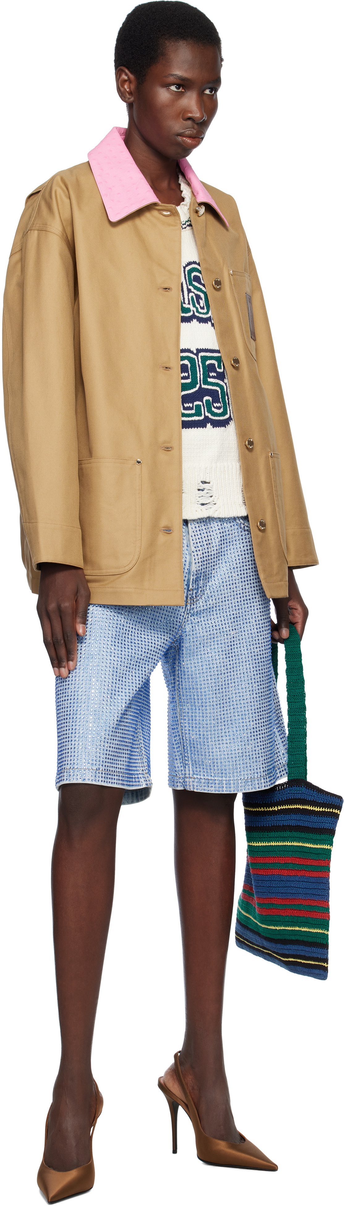Casablanca Tan Cotton Workwear Jacket