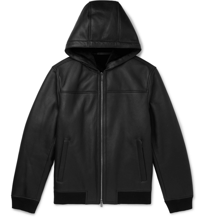 Photo: Theory - Rivington Shearling Hooded Jacket - Black