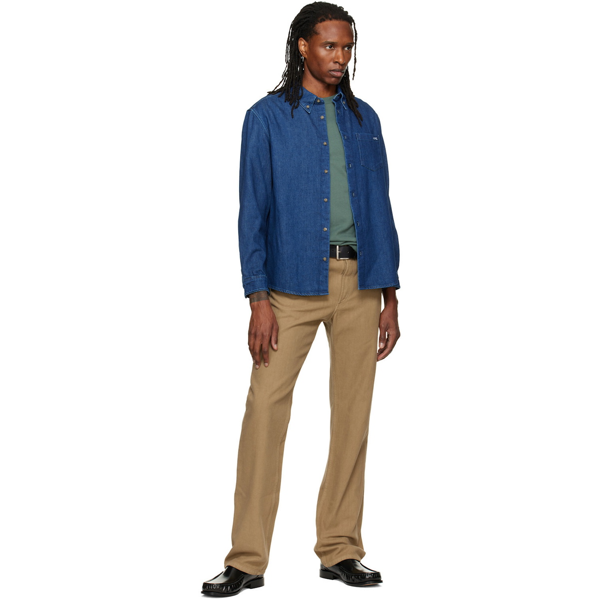 A.P.C. Blue Lightweight Denim Shirt