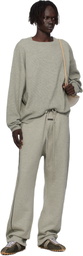 Fear of God ESSENTIALS Gray Waffle Long Sleeve Crewneck Sweatshirt