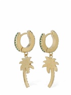 PALM ANGELS Palm Crystal & Brass Hoop Earrings