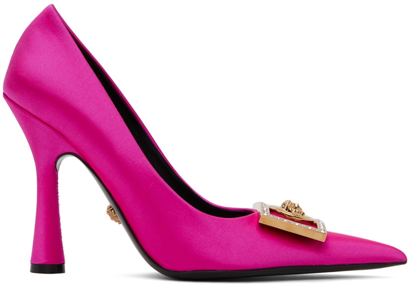 Versace Pink Medusa Heels Versace