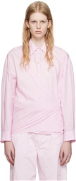 LEMAIRE Pink Straight Collar Twisted Shirt