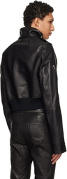 Rick Owens Black 'SUICIDE' Edition Temple Rev Leather Jacket