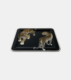 Dolce&Gabbana Casa Double Leopardo Medium wooden tray