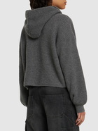 MSGM - Logo Oversized Wool Blend Knit Hoodie