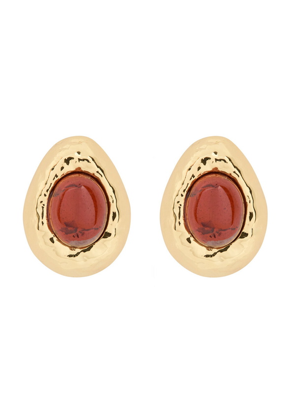 Photo: Anni LU Cherry on Top 18kt Gold-plated Stud Earrings - Red - One Size
