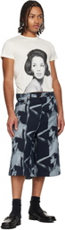 Wales Bonner Navy Theaster Gates Edition 'The Jet Zip' Denim Shorts