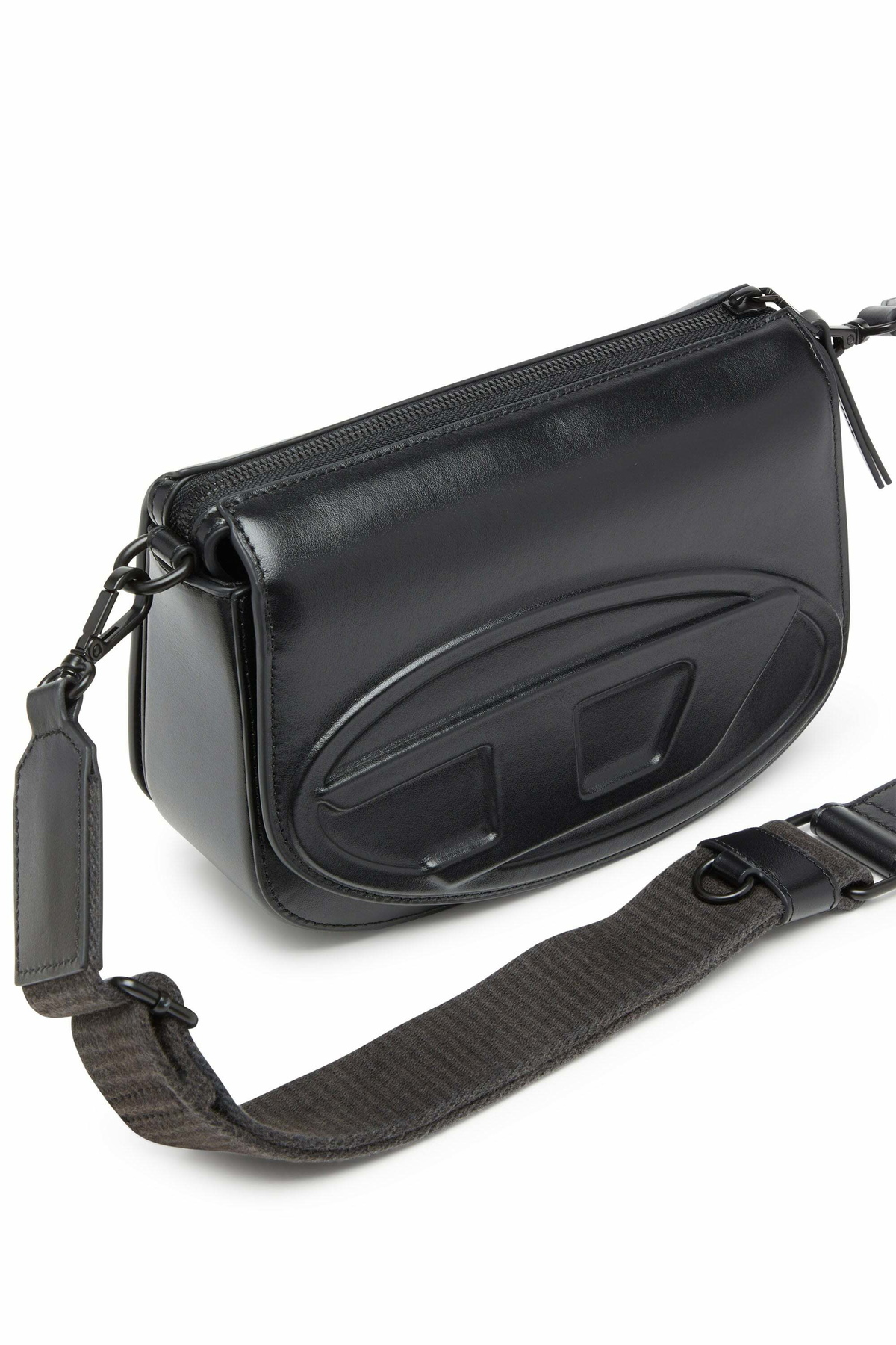 Diesel 1DR-Camera bag in premium leather - Crossbody Bags - Unisex - Black