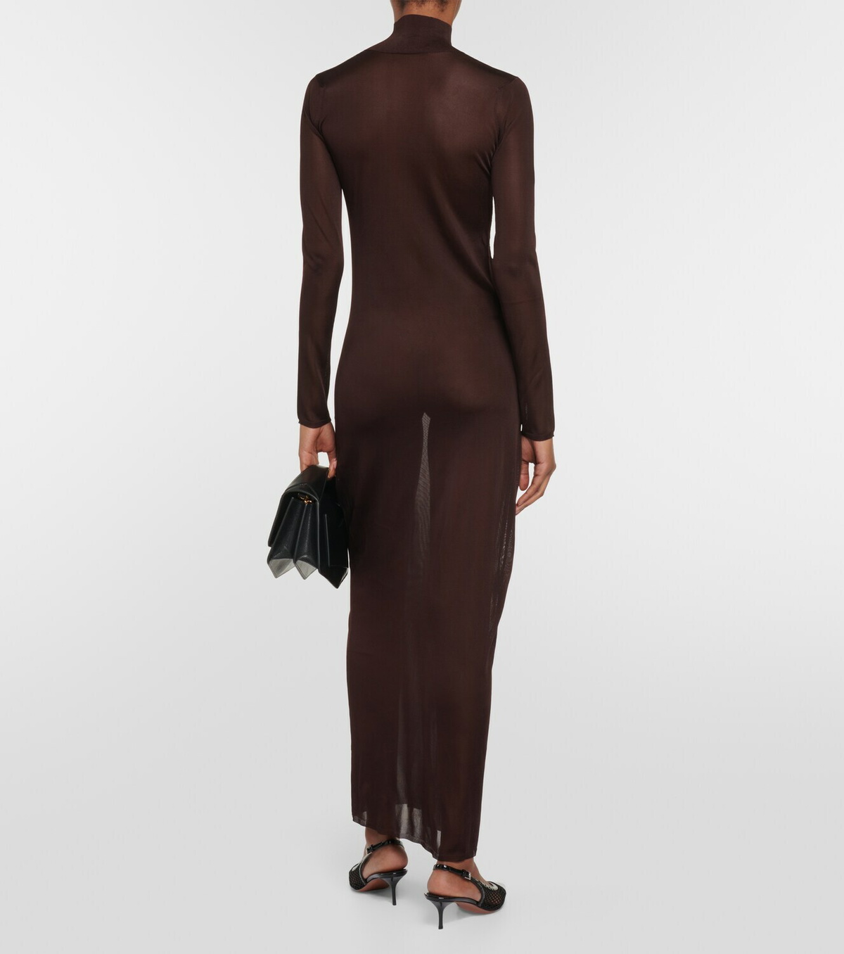 Alaïa High-neck knit maxi dress ALAÏA