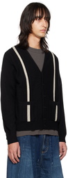 BEAMS PLUS Black Stripe Cardigan