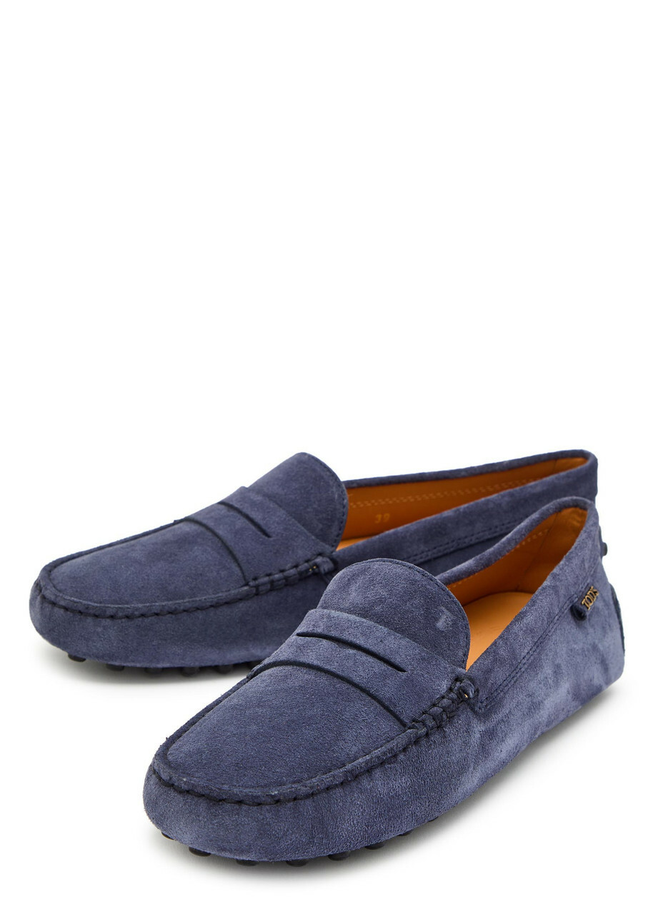 Tods Gommino Suede Loafers Navy