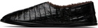Cordera Brown Crocodile Slippers