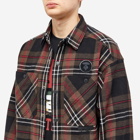 Men's AAPE Check Flannel Shirt in Black (Brown)