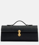 Savette Symmetry Slim raffia top-handle bag