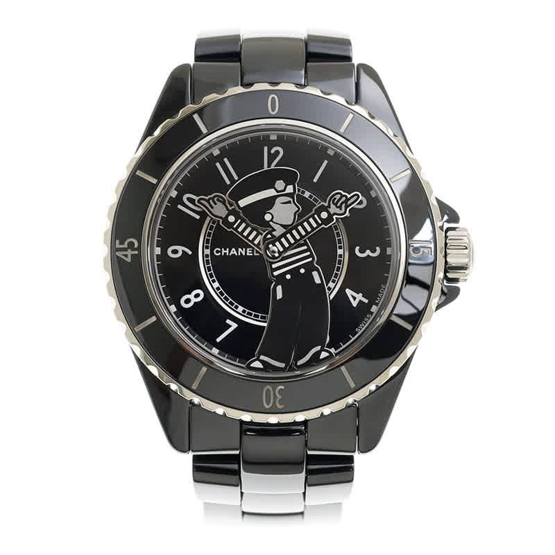 Chanel Mademoiselle J12 La Pausa Automatic Chronometer Black Dial Ladies Watch H7609