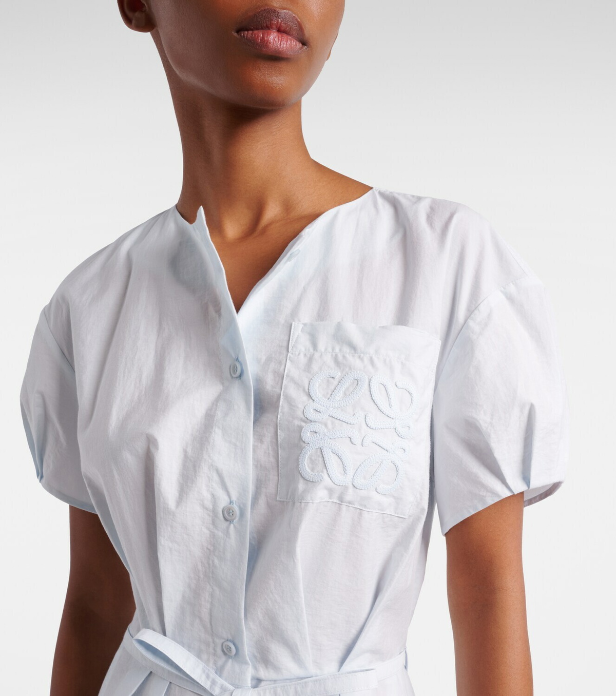 Loewe Paula's Ibiza Anagram cotton-blend shirt dress