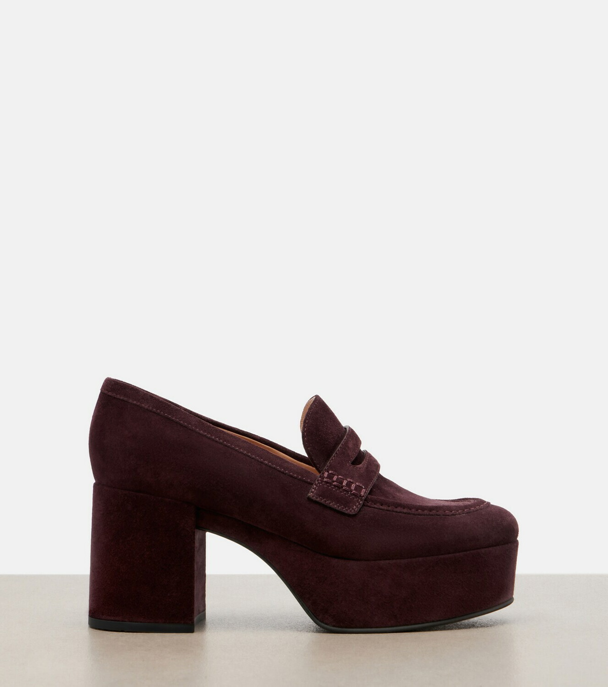Gianvito Rossi Jenna suede platform penny loafers