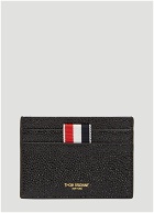 Pebbled Leather Card Holder in Black