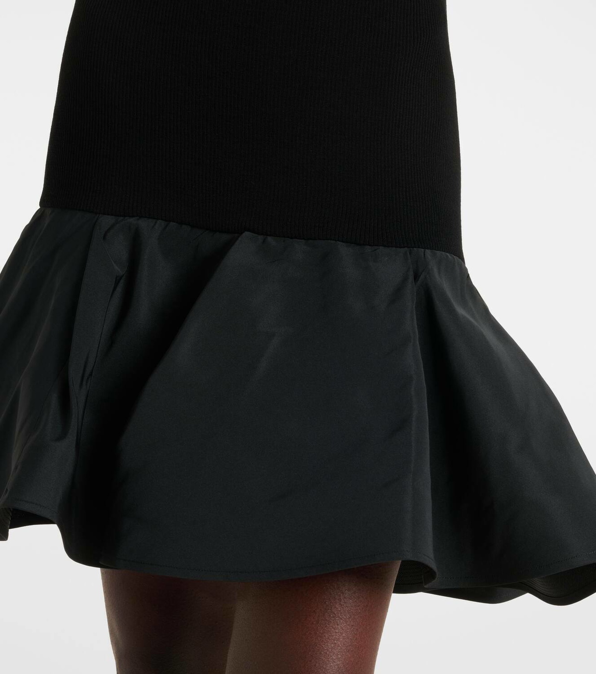 Nina Ricci Peplum cotton-blend midi dress