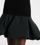 Nina Ricci Peplum cotton-blend midi dress