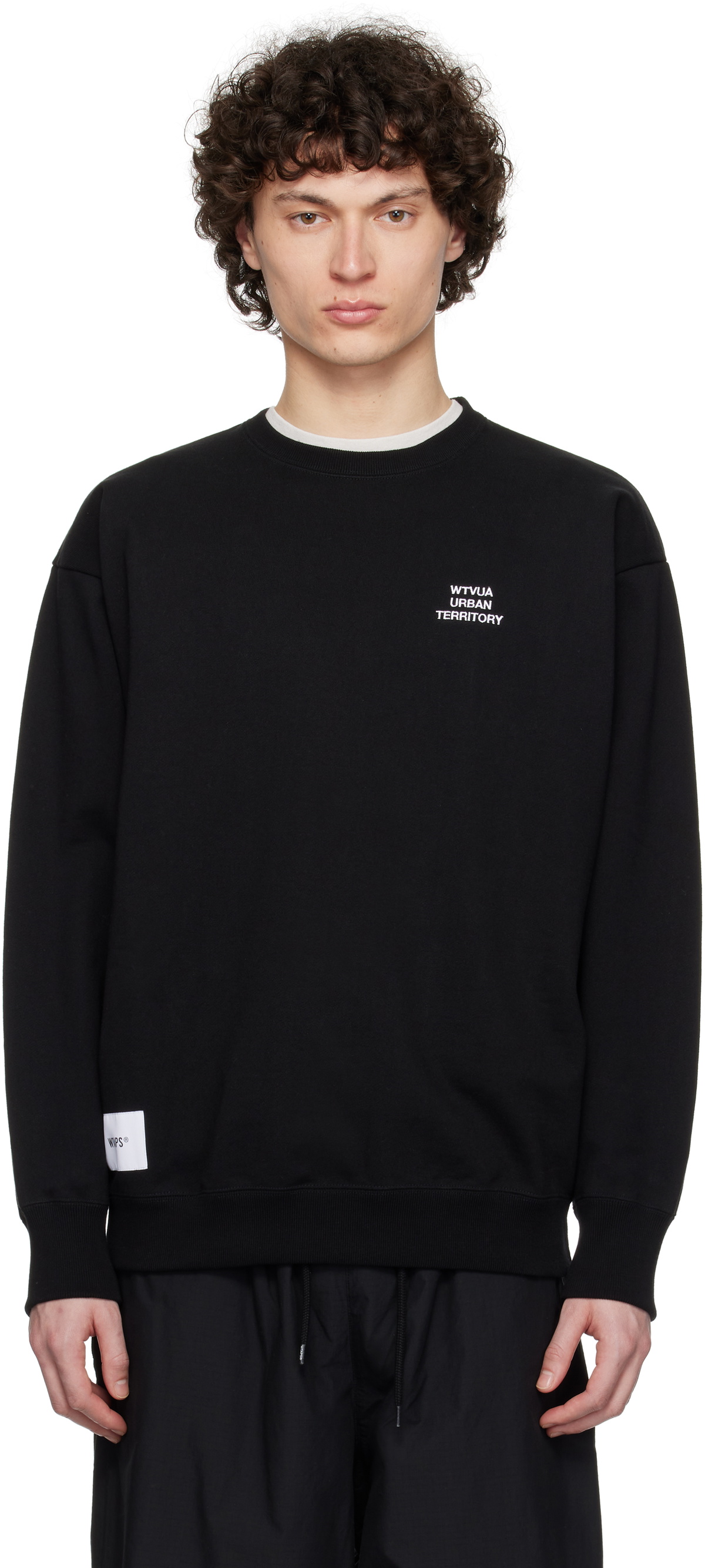 WTAPS Men's Locks Crew Neck Sweat in Navy WTAPS