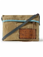 Acne Studios - Andemer Leather-Trimmed Appliquéd Coated-Canvas Messenger Bag