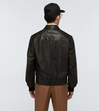 Gucci - Leather blouson jacket