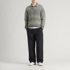 Palmes Men's Alpaca Longsleeve Knit Polo in Blue
