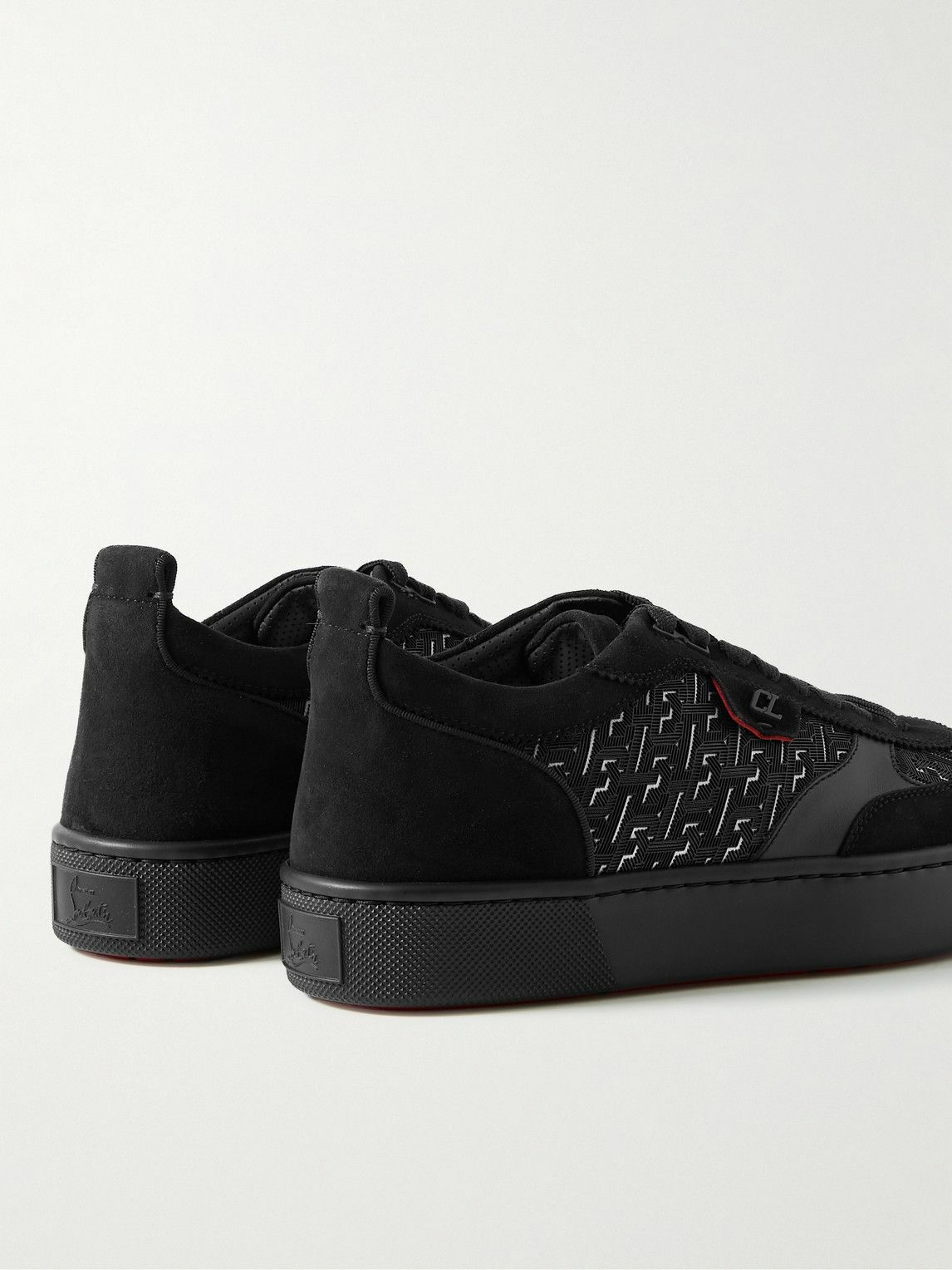 Christian Louboutin - Happyrui Suede and Leather-Trimmed