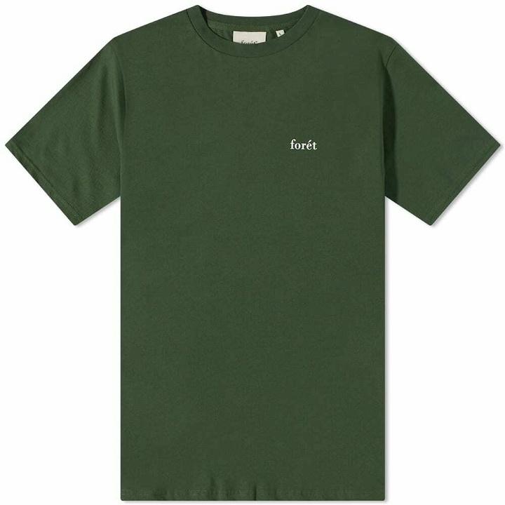 Photo: Foret Men's Air Logo T-Shirt in Dark Green