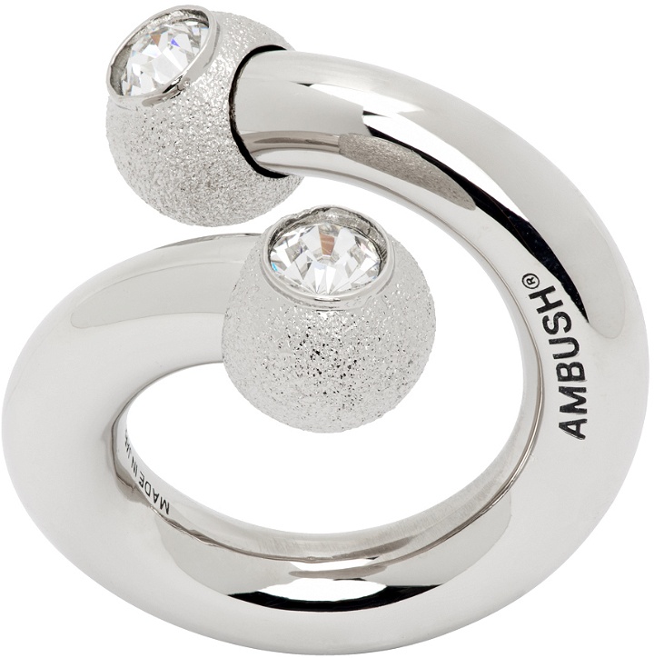 Photo: AMBUSH Silver Barbell Ring