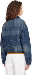 Diesel Blue Elasticated Denim Trucker Jacket
