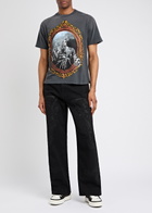 Warren Lotas Mirror Printed Cotton T-shirt Black