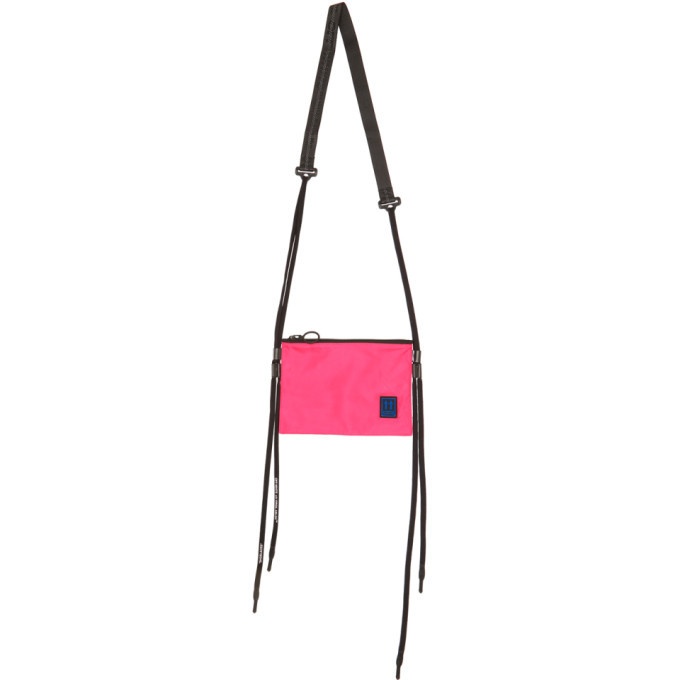 Off-White Pink and Black Flat Crossbody Shoulder Bag Off-White