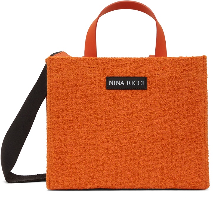 Photo: Nina Ricci Orange Bouclé Shoulder Bag