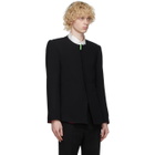 Palomo Spain Black Wool Round Neck Blazer