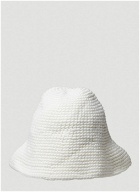 Knit Bucket Hat in White